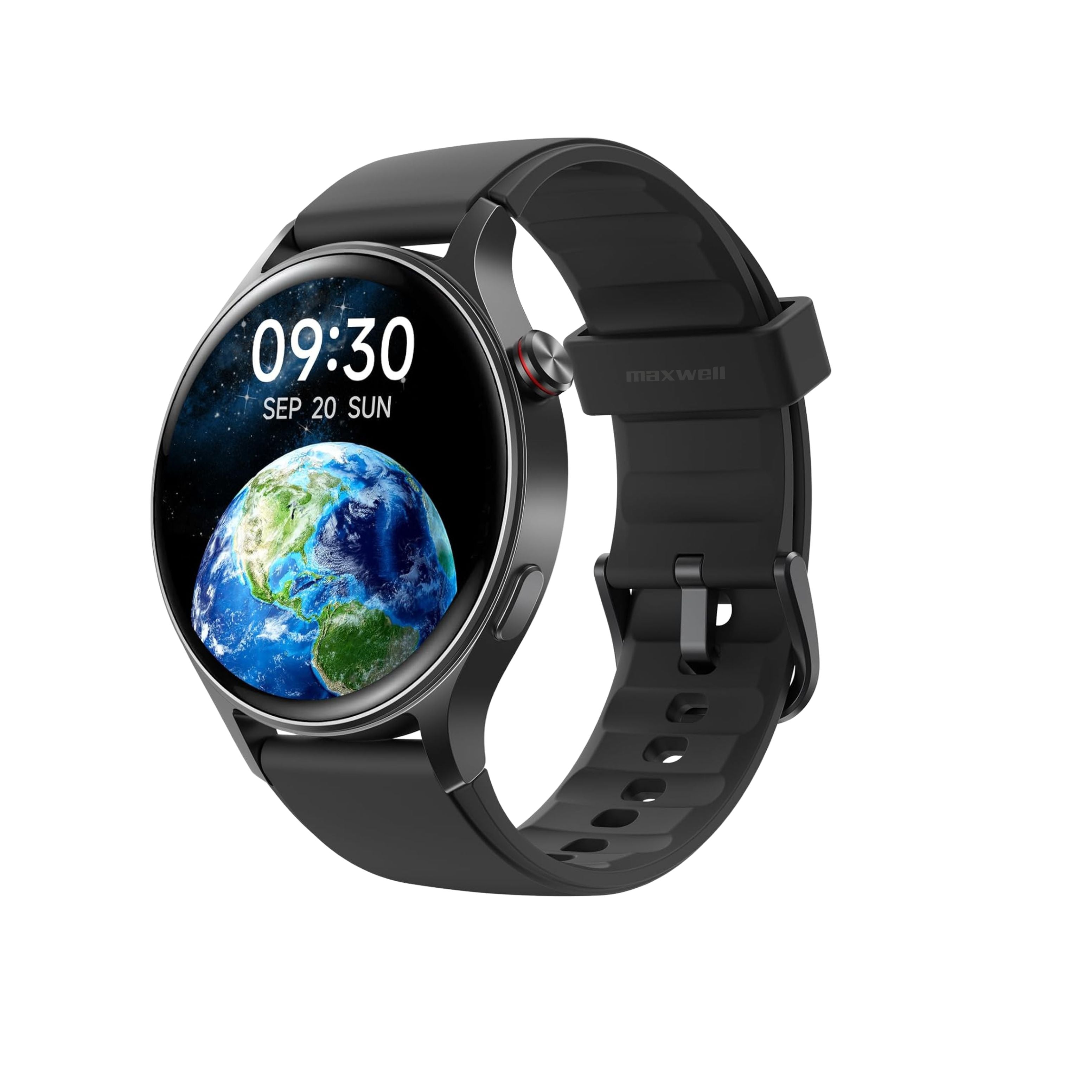 Smartwatch AMOLED Maxwell AR01 Black - Suivi de Santé Avancé, Écran AMOLED, Résistant à l'Eau, 120 Modes d'Exercice