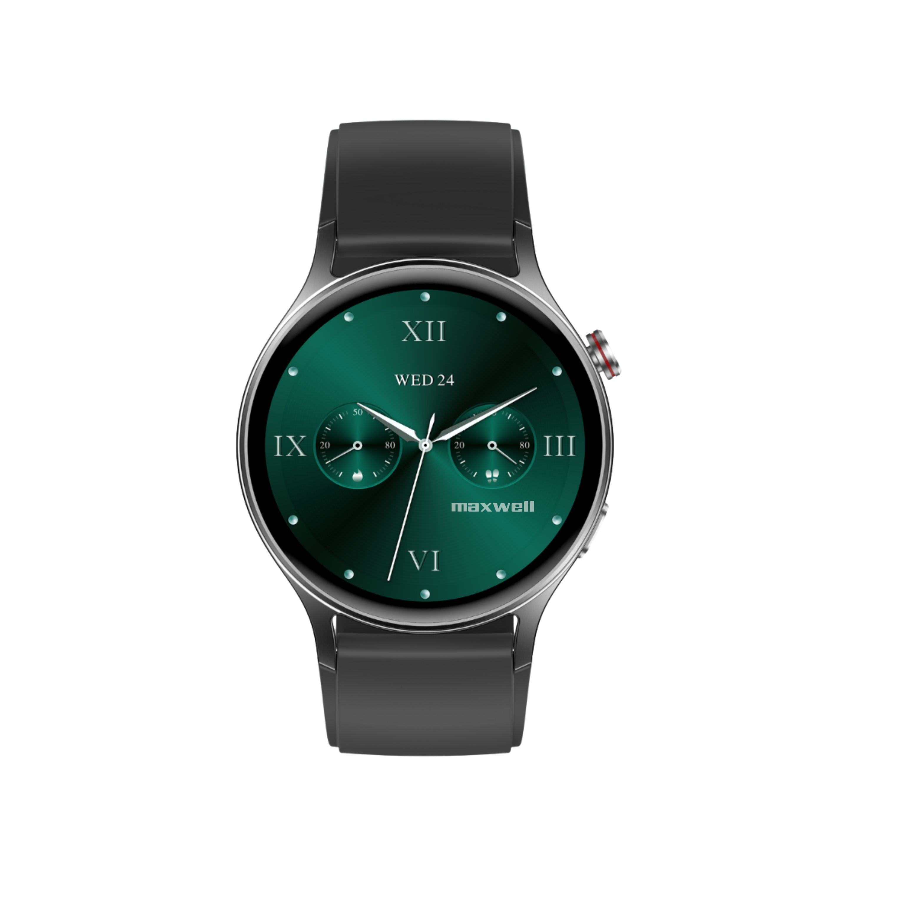 Smartwatch AMOLED Maxwell AR01 Black - Suivi de Santé Avancé, Écran AMOLED, Résistant à l'Eau, 120 Modes d'Exercice