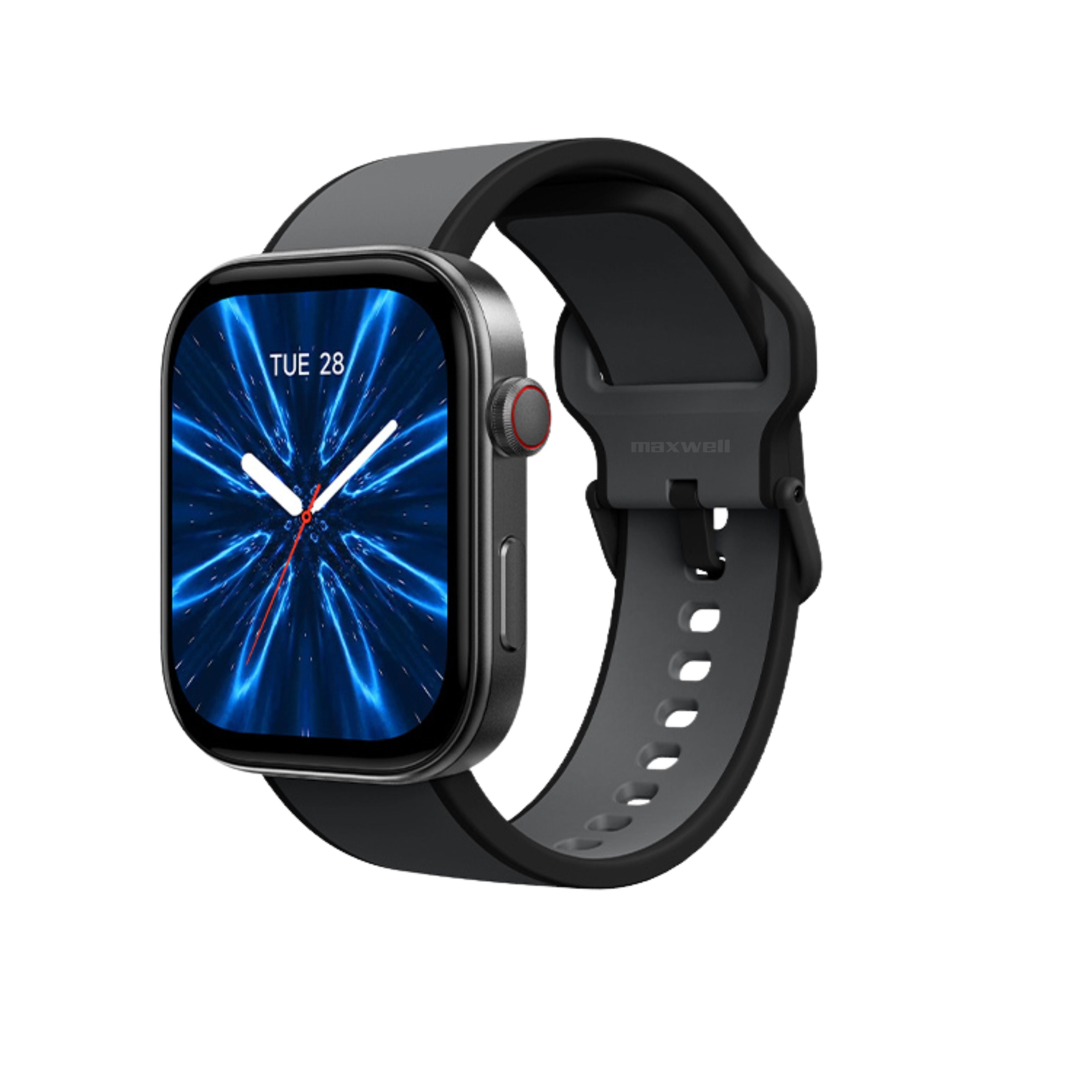 Smartwatch AMOLED Maxwell GTX12 Black avec Assistant vocal AI