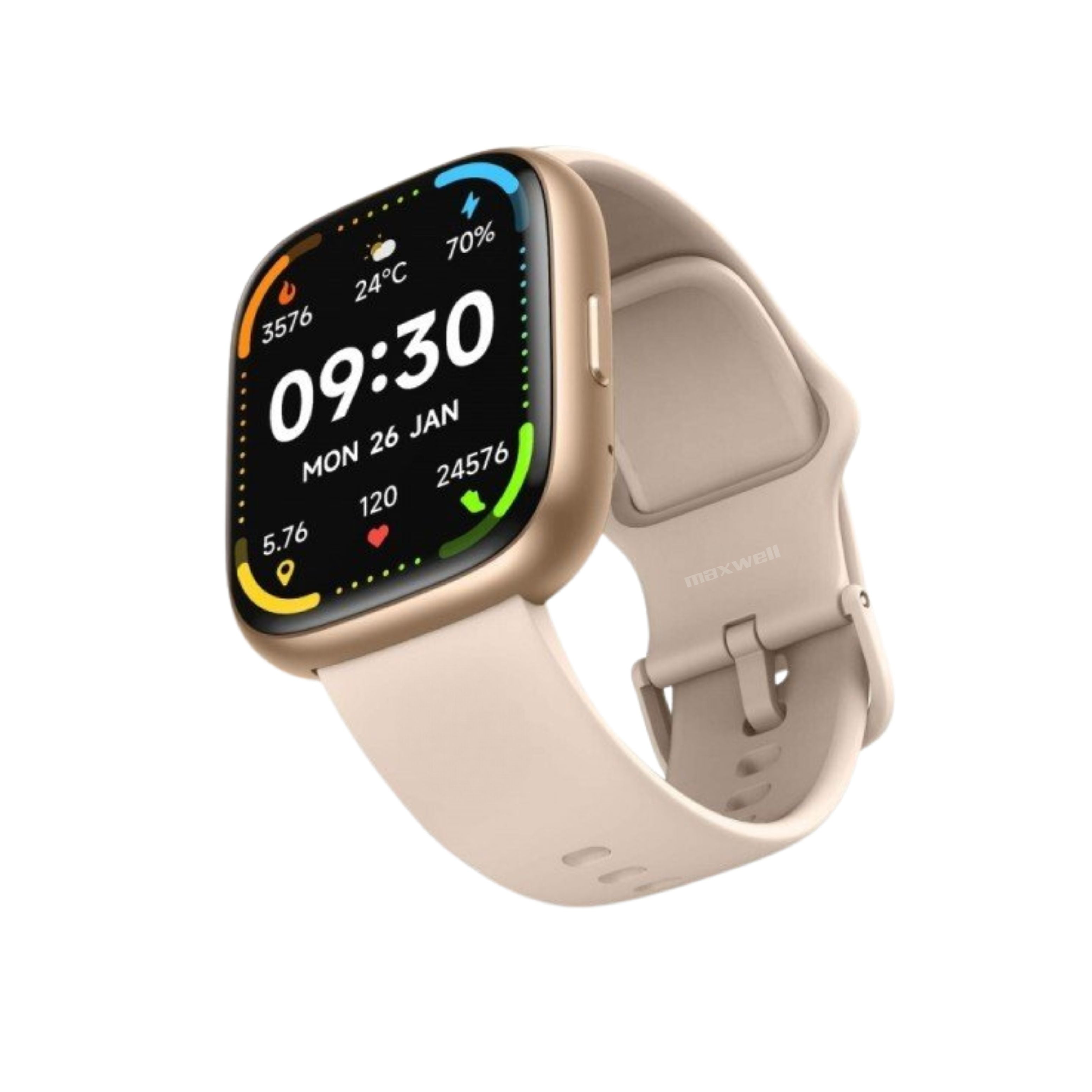 Smartwatch Maxwell IDW26 Double Ceinture Gold Alexa intégré