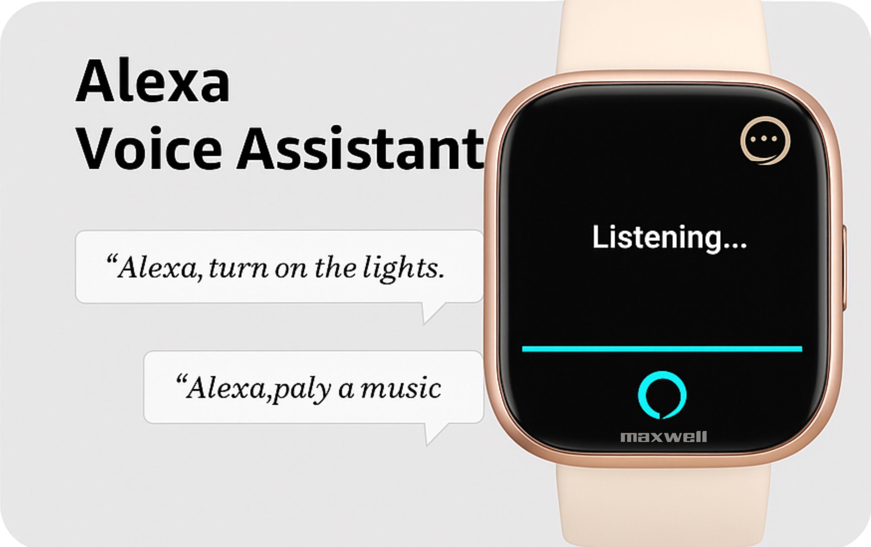 Smartwatch Maxwell IDW26 Gold Alexa intégré