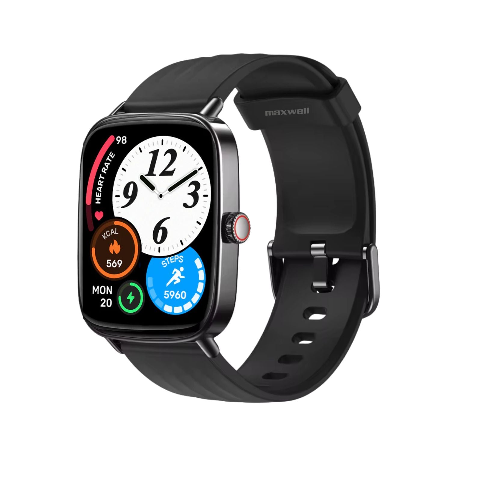 Smartwatch Maxwell IDW28 Black Écran HD 1,85" avec verre CSG
