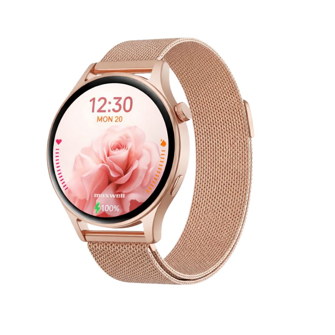 Smartwatch AMOLED Maxwell AR01 Rose Gold atterie 300 mAh avec autonomie de 12 jours