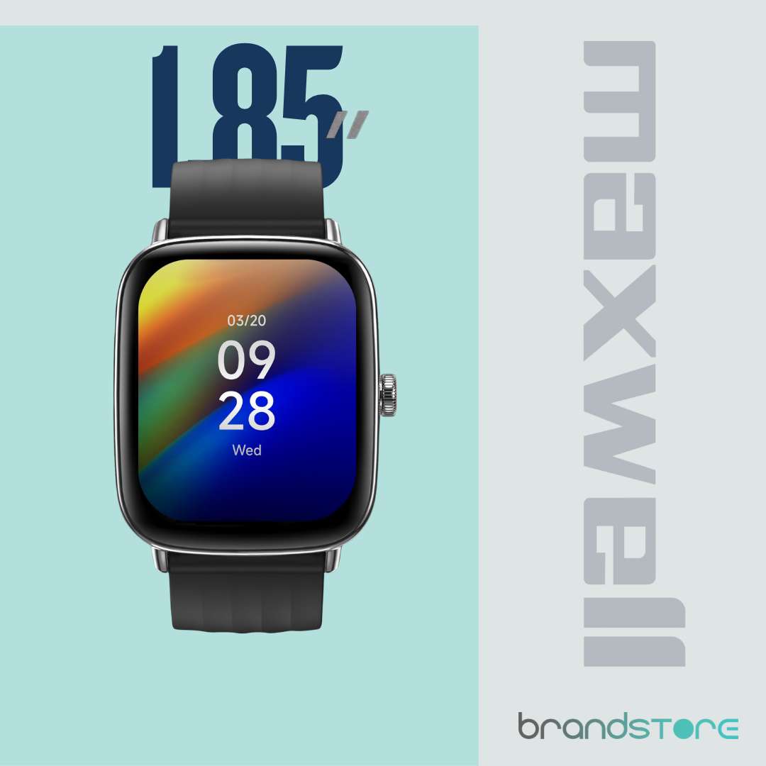 Smartwatch MAXWELL IDW28 - Écran 1,85", en Acier Inoxydable, Bluetooth 5.3, Assistant Vocal IA - Brandstore