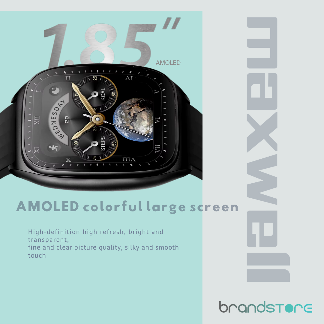 Smartwatch Maxwell GTX19 - Écran Incurvé AMOLED, Boîtier Aluminium Léger et Résistant - Brandstore