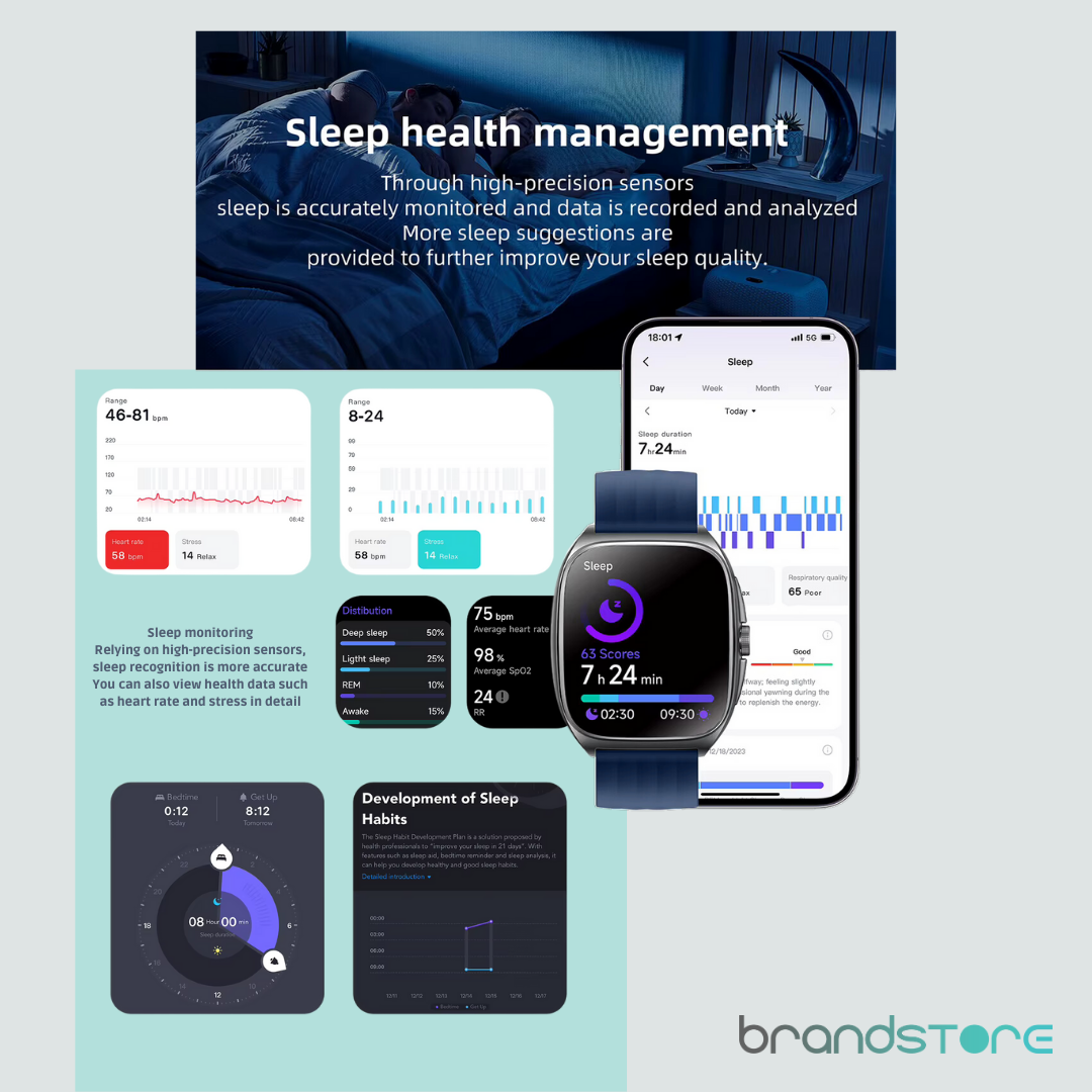 Smartwatch Maxwell GTX19 - Écran Incurvé AMOLED, Boîtier Aluminium Léger et Résistant - Brandstore