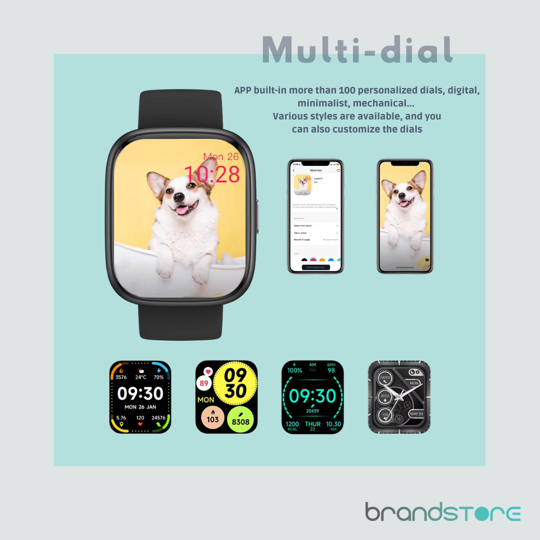 Smartwatch Maxwell IDW26 – Design moderne, Appels Bluetooth, Assistant Vocal Alexa - Brandstore