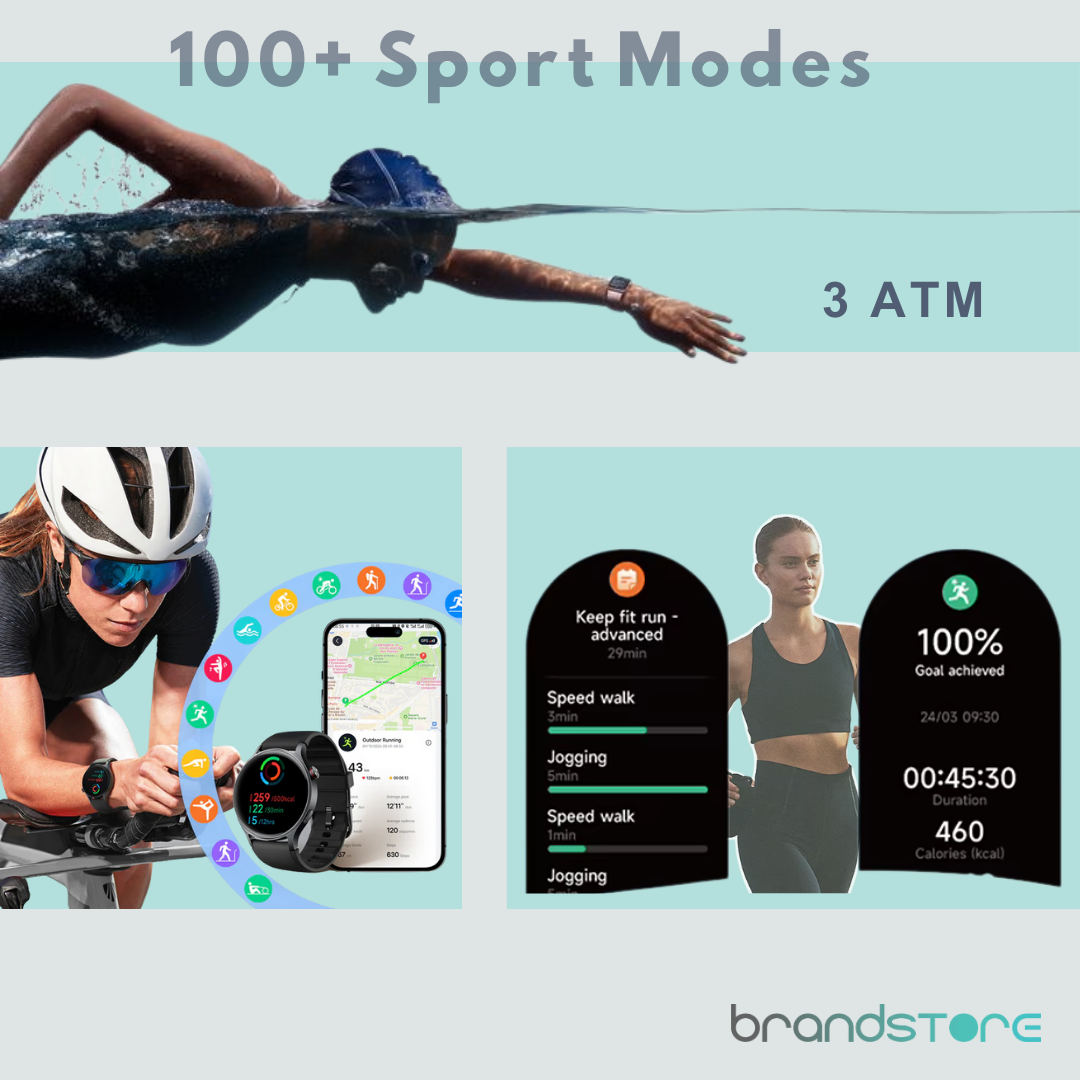 Smartwatch Maxwell AR01 - Suivi de Santé Avancé, Écran AMOLED, Résistant à l'Eau, 120 Modes d'Exercice - Brandstore
