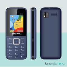 Telephone mobile UNIWA 2.4" Batterie longue durée 1800 mAh,  radio FM sans fil, Double Sim