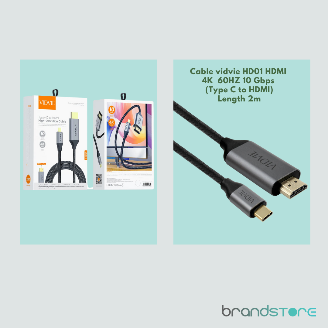 Cable HDMI Vidvie HD01 Type C vers HDMI 2m 4K - Brandstore