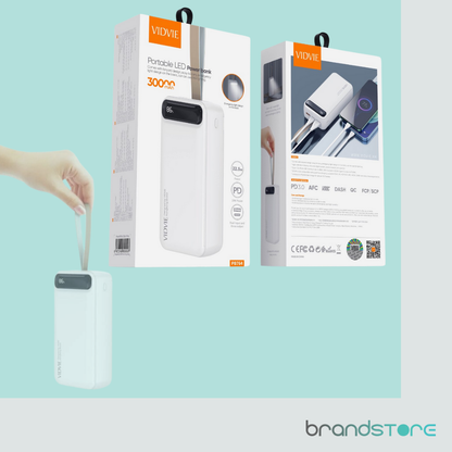 Powerbank Vidvie PB764 Portable LED 30000mAh - Brandstore