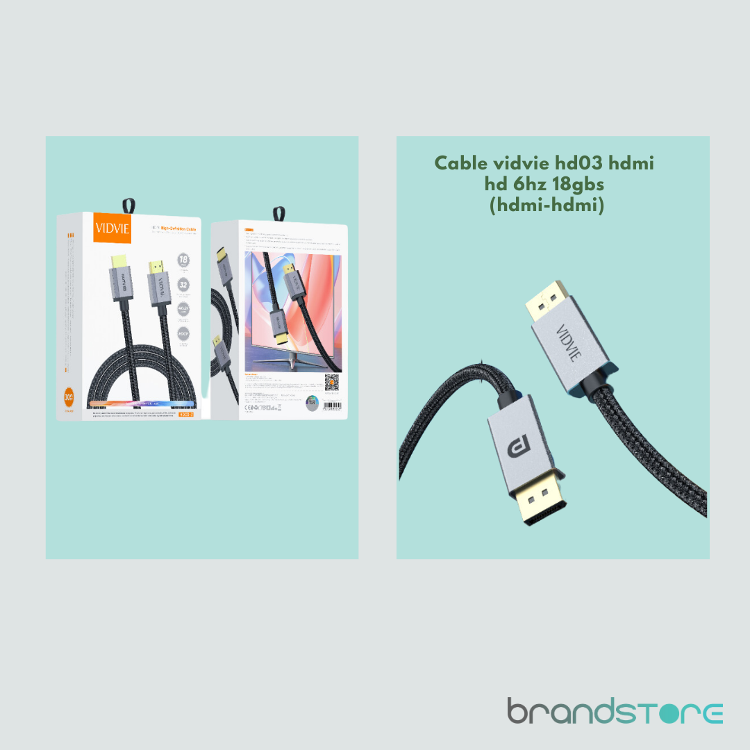 Cable HDMI Vidvie HD03 - 4K@60Hz 2 et 3 mètres - Brandstore