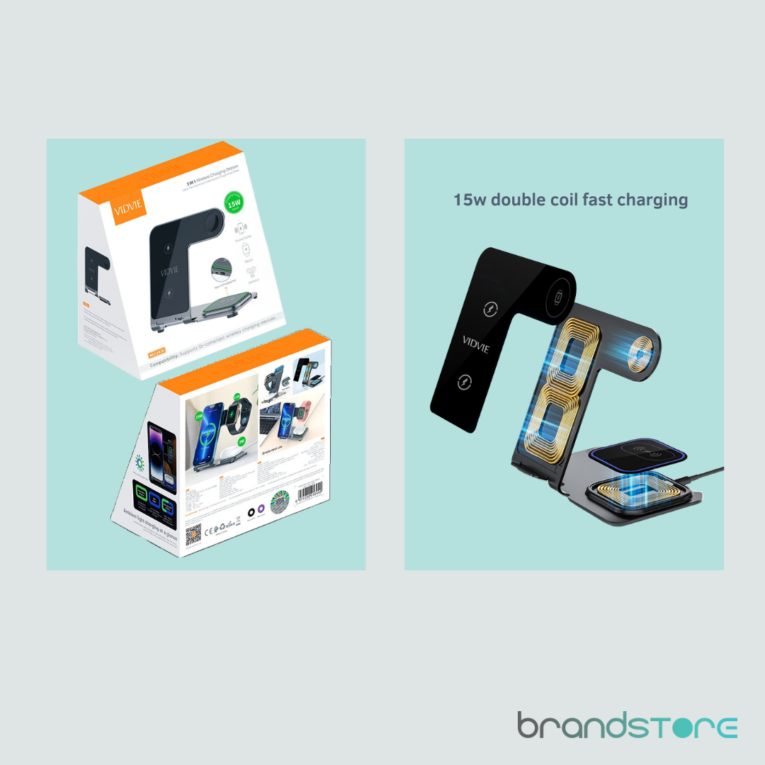 Chargeur sans fil Vidvie WLC1410 3 en 1 - Brandstore