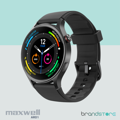 Smartwatch Maxwell AR01 - Suivi de Santé Avancé, Écran AMOLED, Résistant à l'Eau, 120 Modes d'Exercice - Brandstore