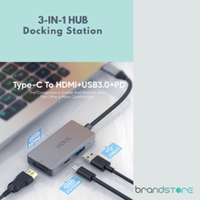 Hub Vidvie HUB04 Type C 3 en 1 - Brandstore