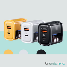Chargeur Rapide BAVIN PC869Y - 36W Double Port (USB/PD), Compatible Ordinateurs Portables et iPhone 16 Series - Brandstore