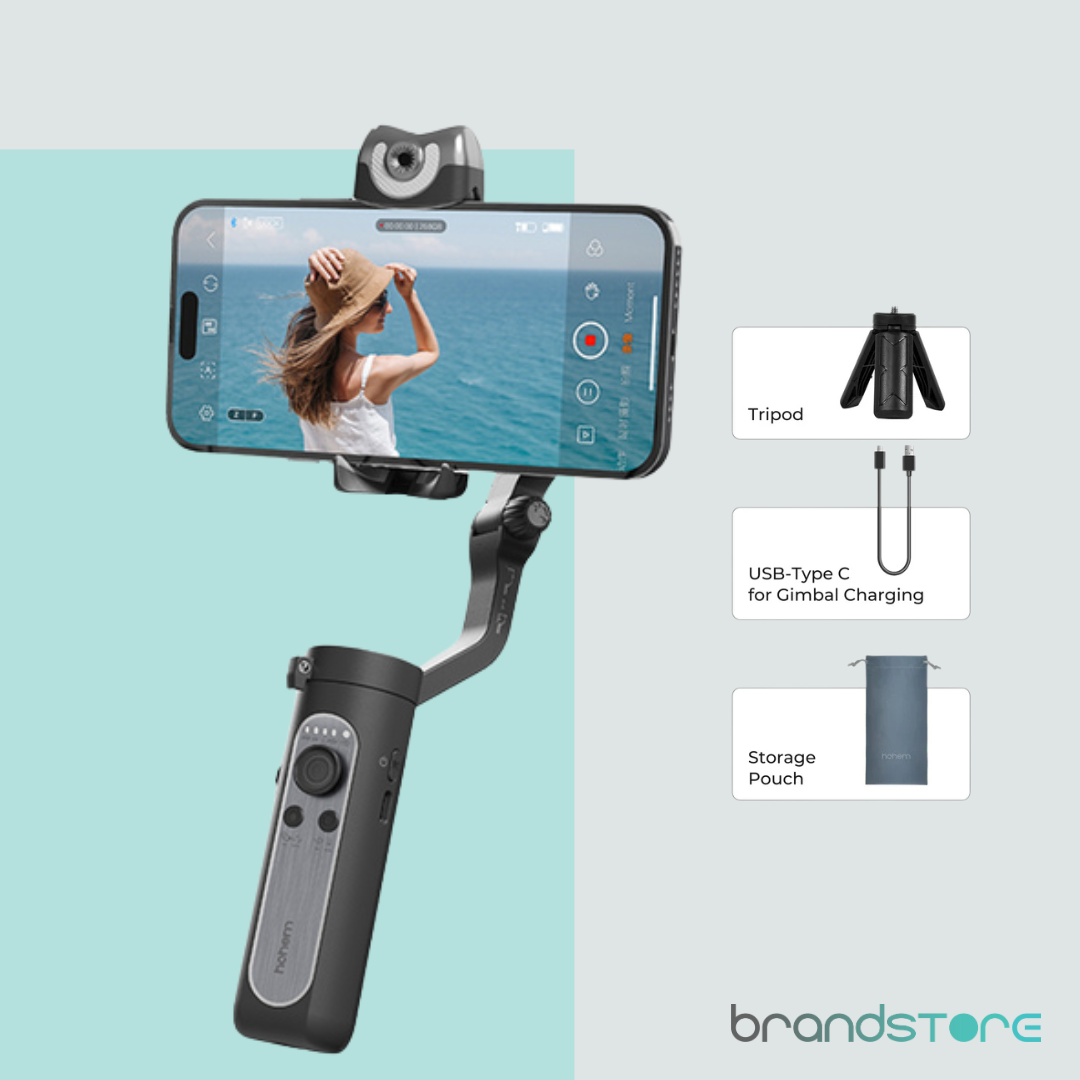 Stabilisateur 3 Axes Hohem iSteady V2S avec AI Tracking et Lumière, pour Smartphones - Brandstore