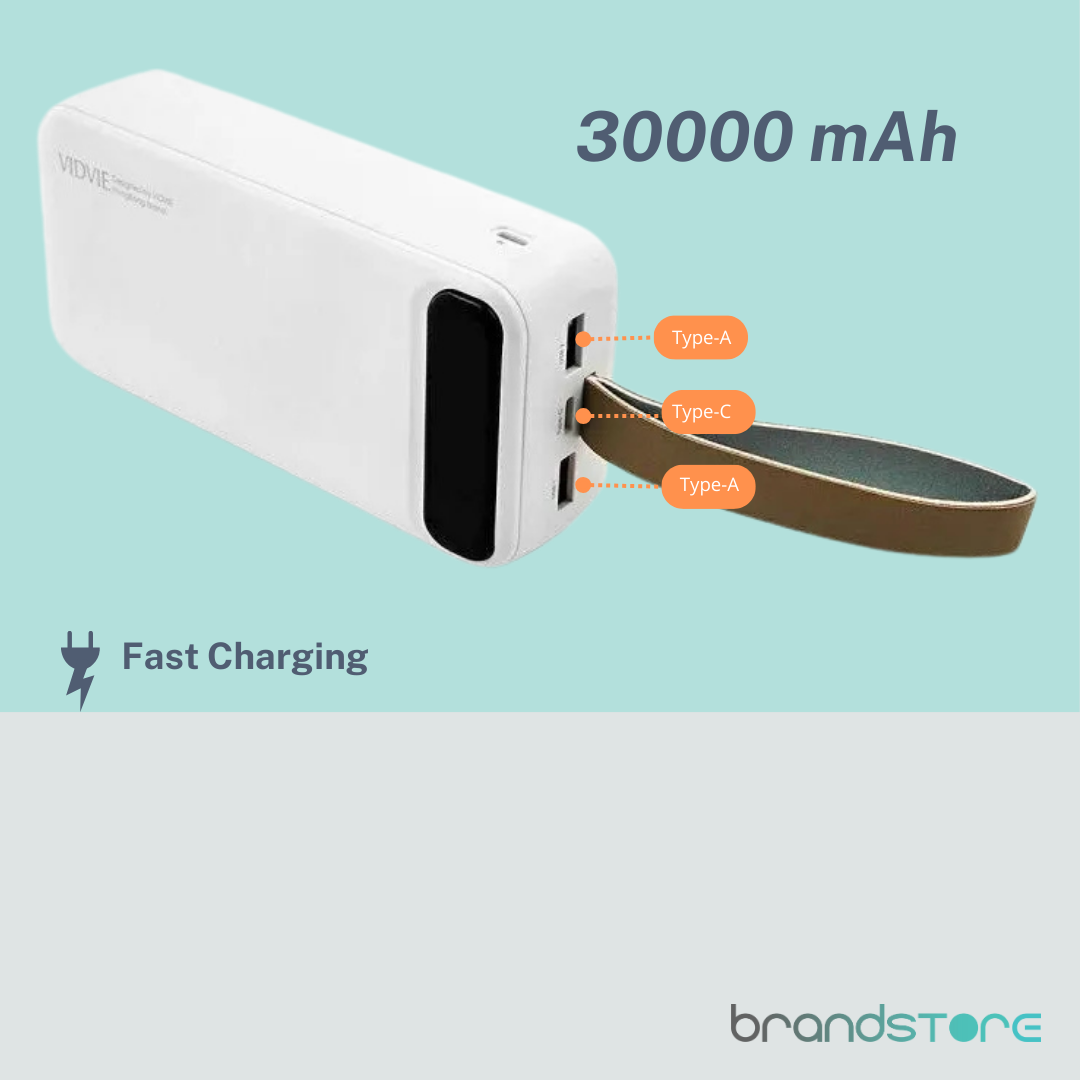 Powerbank Vidvie PB764 Portable LED 30000mAh - Brandstore