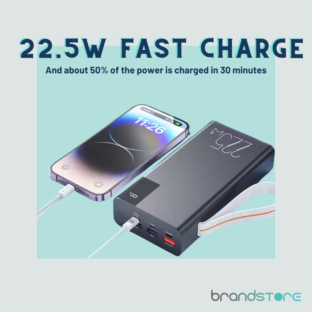 Powerbank BAVIN PC006S 30000mAh - Charge Rapide 22.5W PD+QC3.0, Ports Micro USB et Type-C - Brandstore