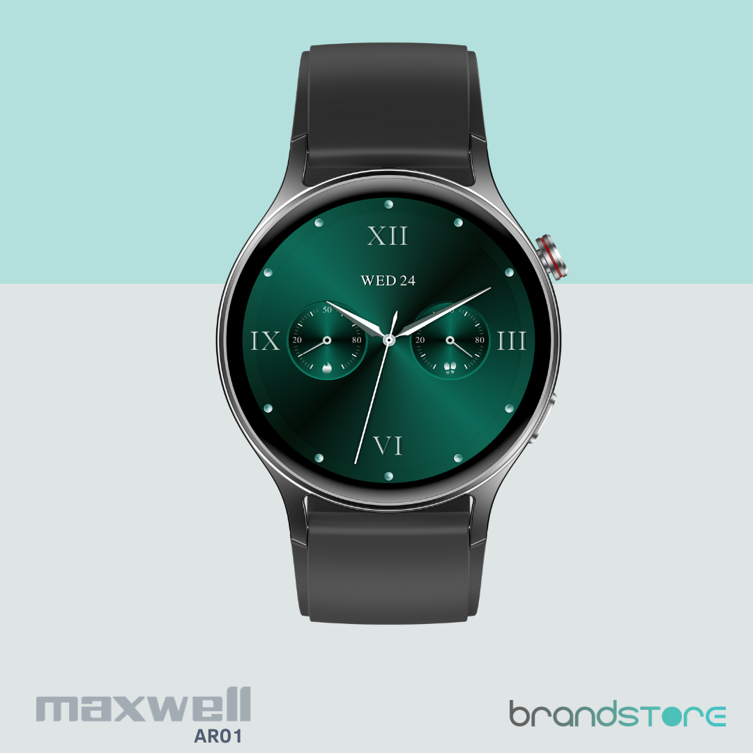 Smartwatch Maxwell AR01 - Suivi de Santé Avancé, Écran AMOLED, Résistant à l'Eau, 120 Modes d'Exercice - Brandstore