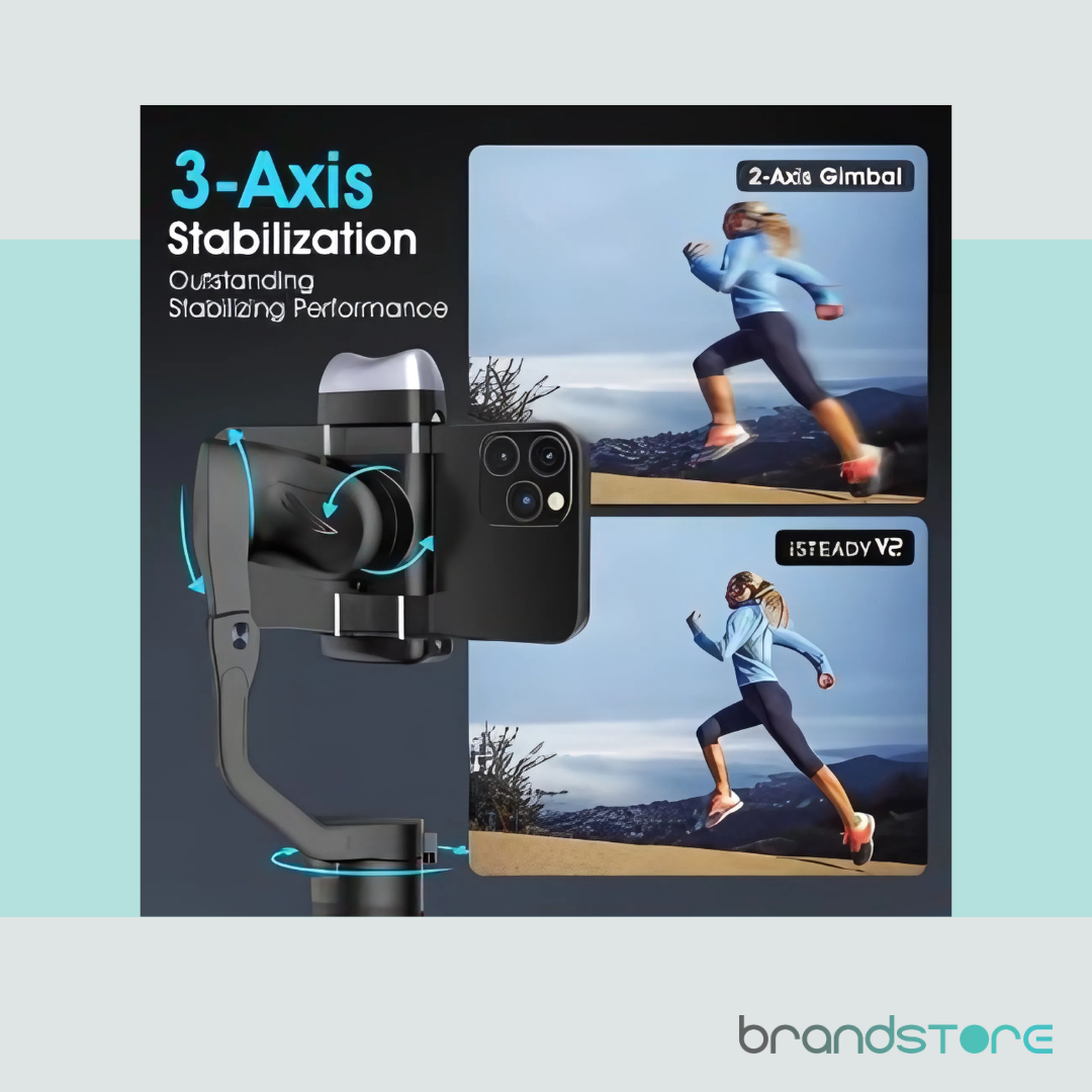Stabilisateur 3 Axes Hohem iSteady V2S avec AI Tracking et Lumière, pour Smartphones - Brandstore