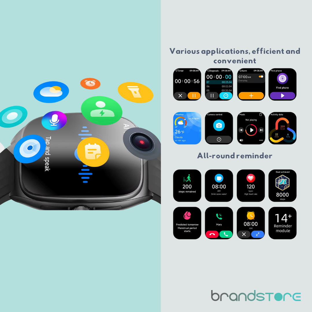 Smartwatch Maxwell GTX19 - Écran Incurvé AMOLED, Boîtier Aluminium Léger et Résistant - Brandstore