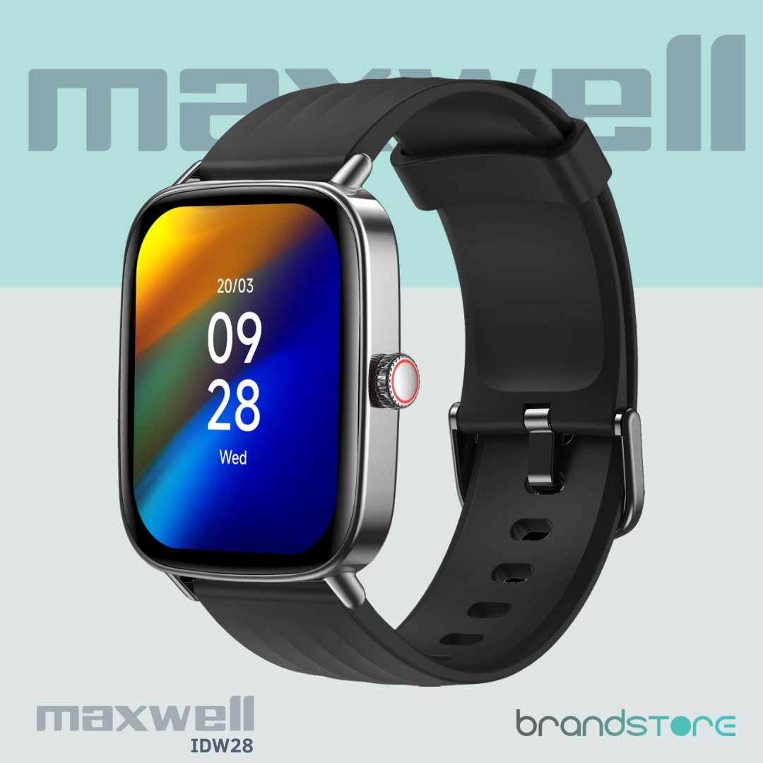 Smartwatch MAXWELL IDW28 - Écran 1,85", en Acier Inoxydable, Bluetooth 5.3, Assistant Vocal IA - Brandstore