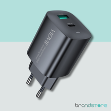 Chargeur VIDVIE PLE248 3A 20W USB+Type-C - Noir - Brandstore