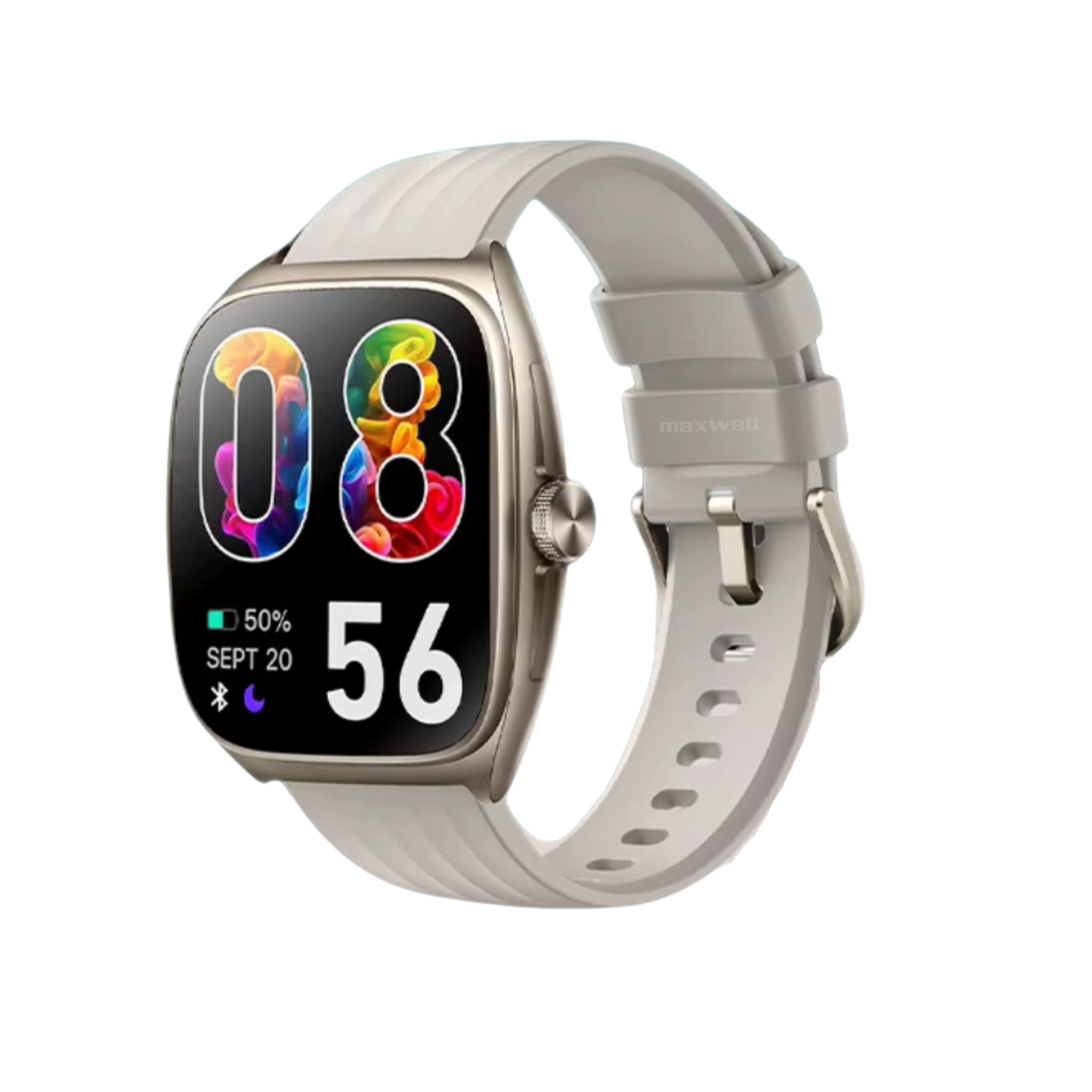 Smartwatch AMOLED Maxwell GTX19 Silver - Écran Incurvé AMOLED, Boîtier Aluminium Léger et Résistant