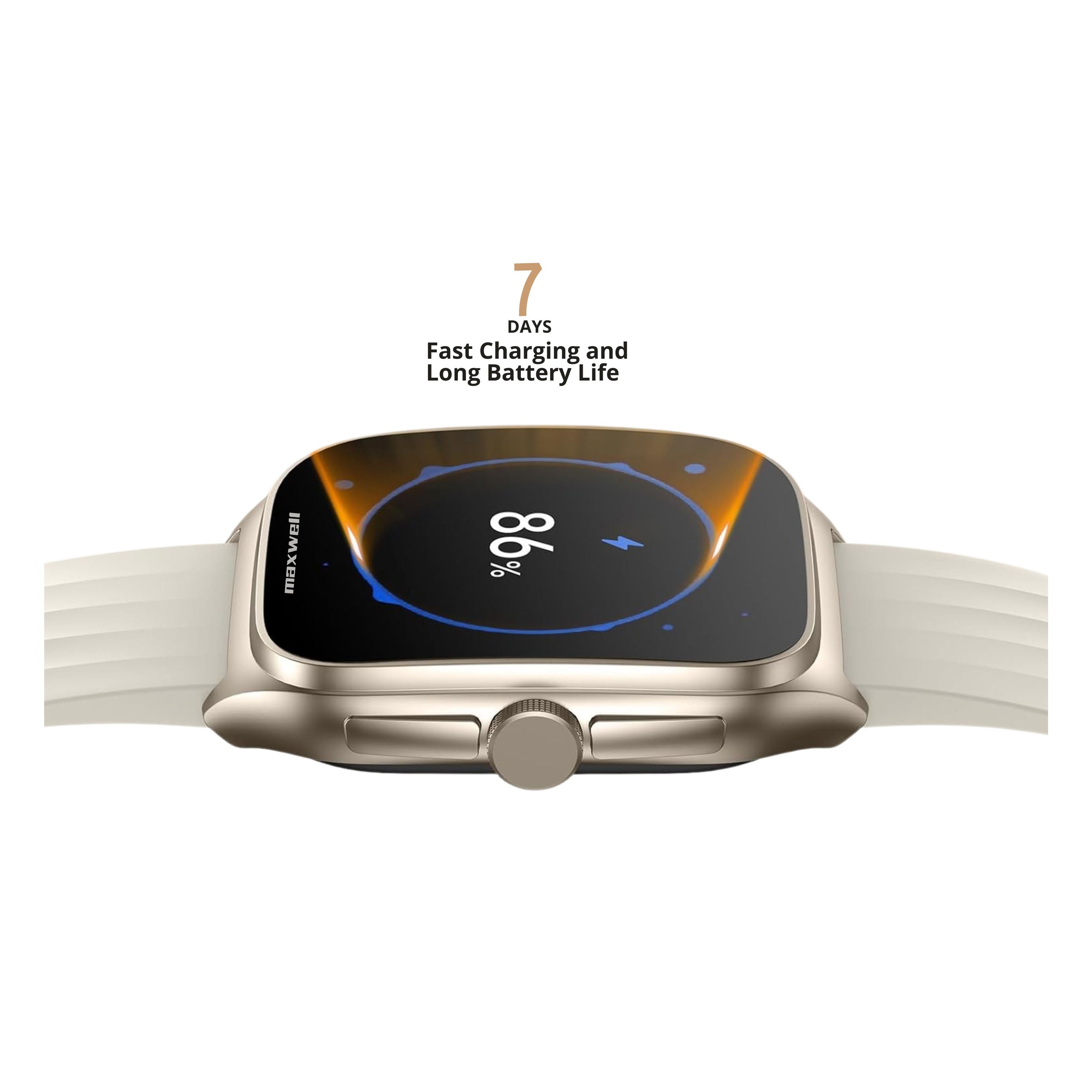 Smartwatch AMOLED Maxwell GTX19 Silver - Écran Incurvé AMOLED, Boîtier Aluminium Léger et Résistant