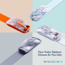 Souris sans fil Vidvie KB07 Transparente - Double Mode 2.4G + Bluetooth, Design Cristal et Multifonction - Brandstore