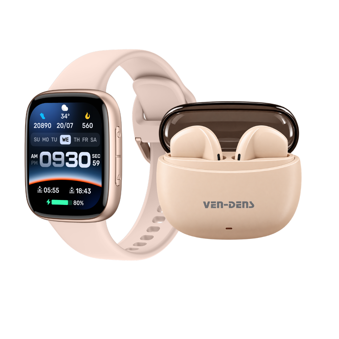 Smartwatch + Écouteurs Rose Bundle